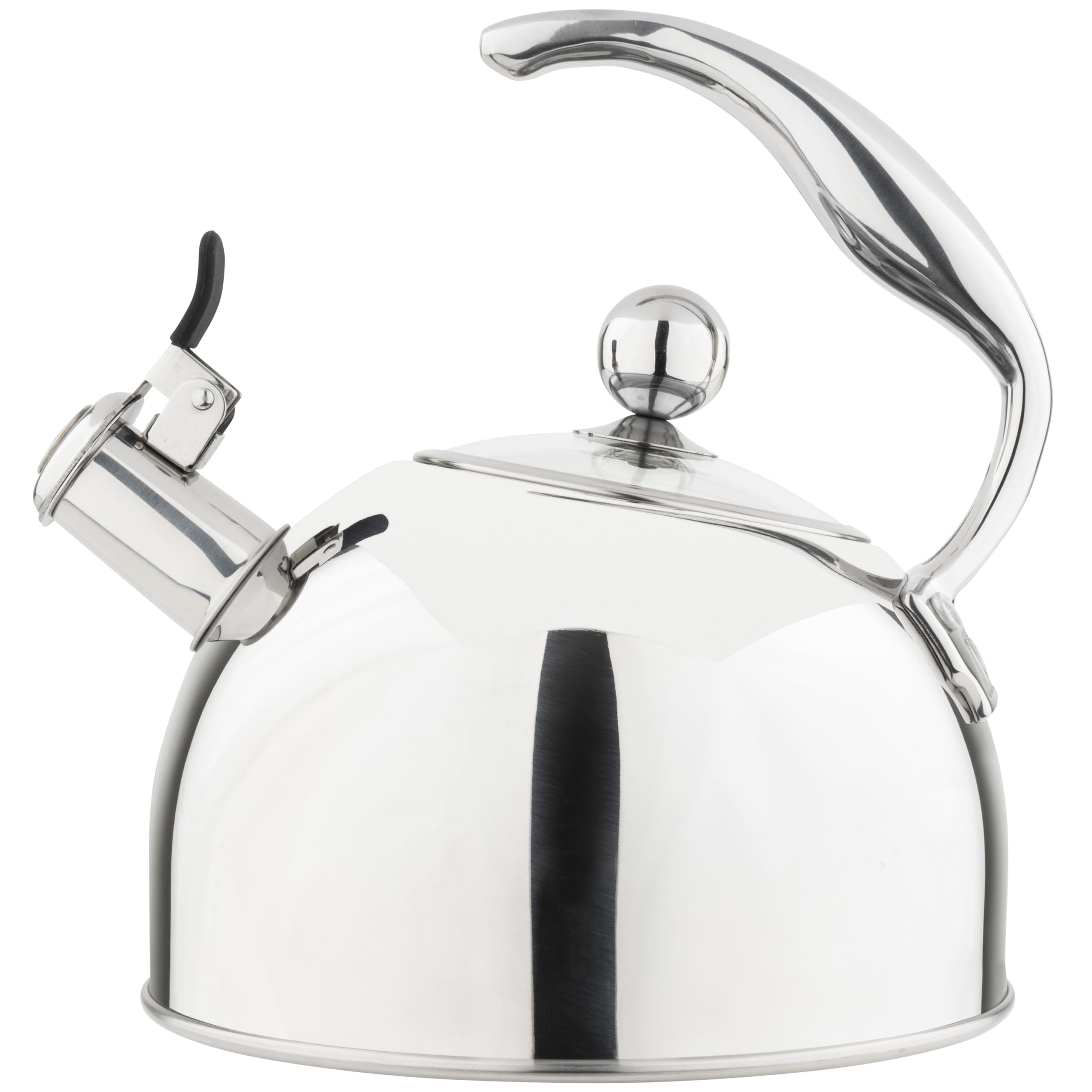 Viking 2.6 Qt Stainless Steel Whistling Kettle with 3-Ply Base, Mirror Finish