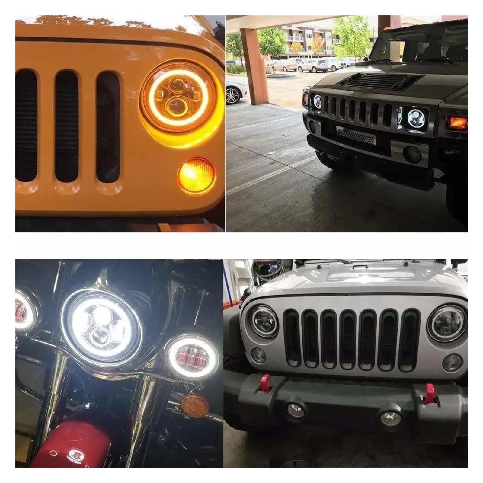 Faro Anteriore Universale 7 Pollici LED Per Moto – 25W 12V Con Luce DRL, Compatibile Con Suzuki Samurai E Bandit (2010-oggi)