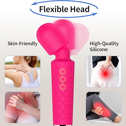 Miniatura 2 de Masajeador personal manual de espalda  Masajeador inalámbrico  Masajeador corporal de mano silencioso  Masajeador de espalda de tejido profundo para