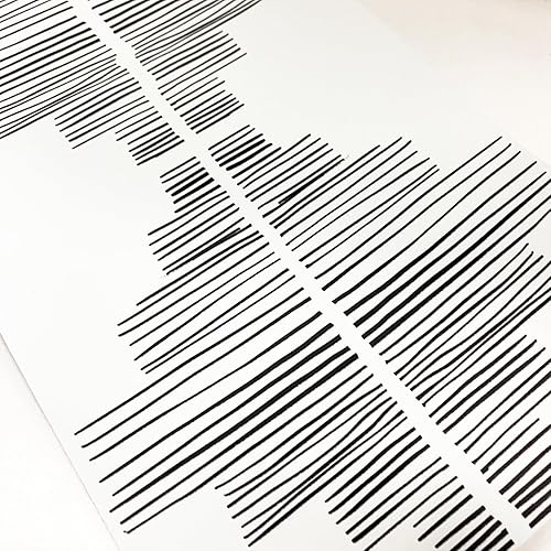 Miniatura 2 de funlife 14 calcomanías para elevador de escalera de línea bohemia dibujadas a mano, calcomanías decorativas geométricas de vinilo para escalera de