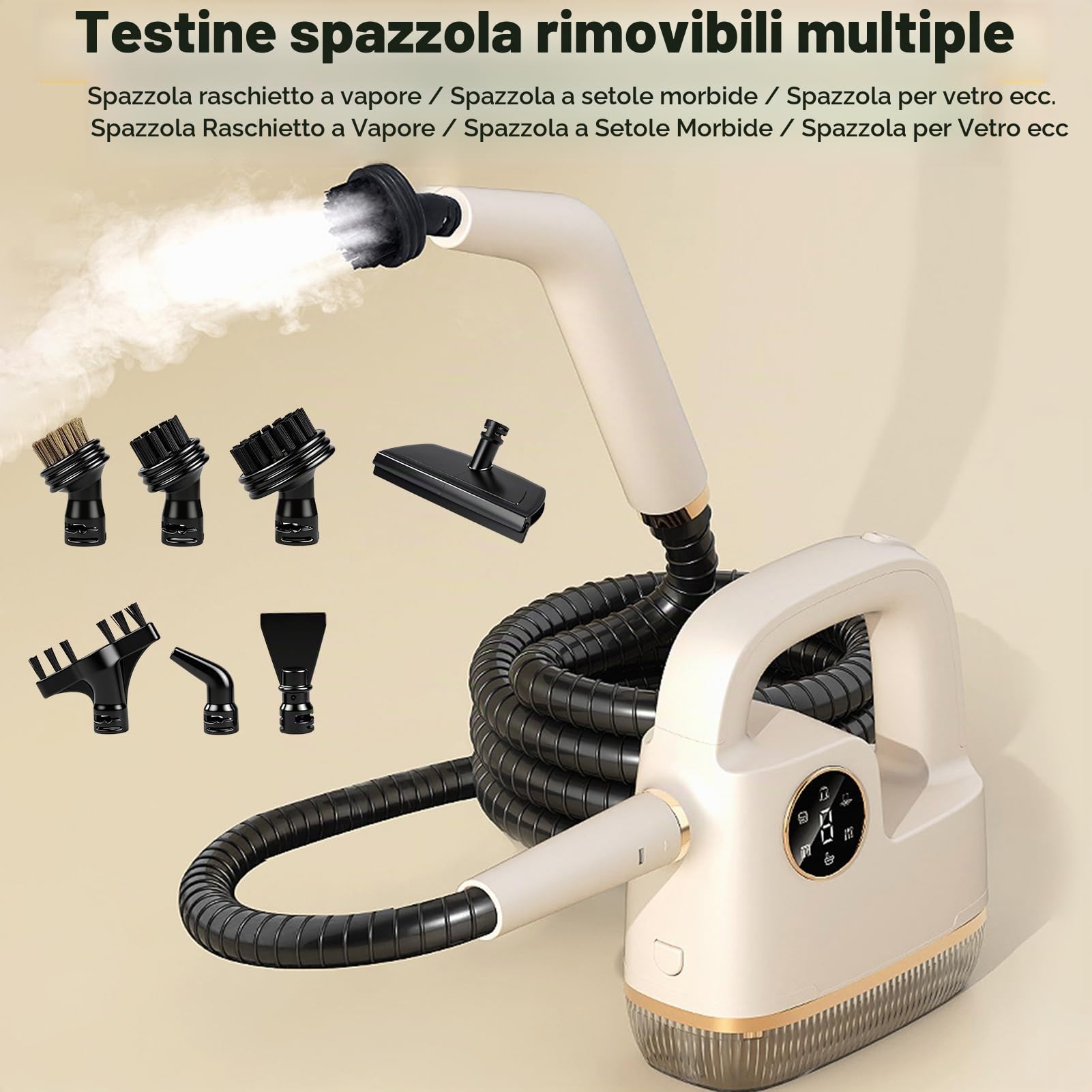 Pulitore a vapore ad alta pressione per cucina e casa, 800 ml (standard europeo)
