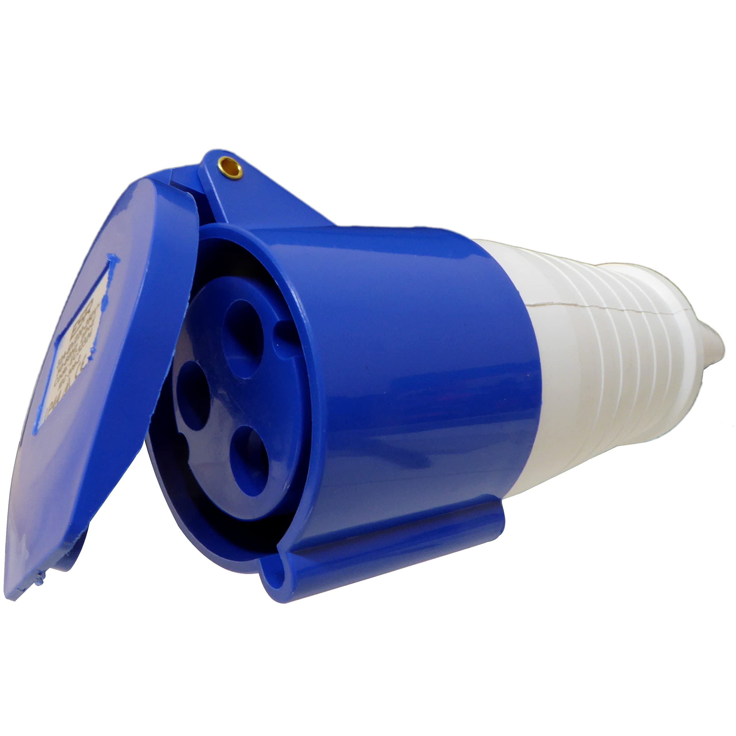 32 Amp 3 Pin IP44 Coupler Socket 230V Blue Female CEE IEC 32A Welder Generator