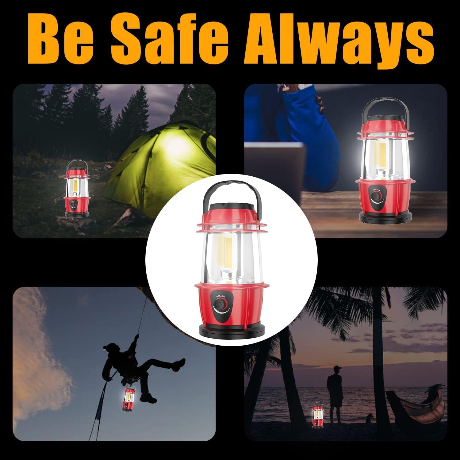 Lanterna da campeggio con interruttore dimmer, lampada da campeggio a LED rossa portatile per esterni, alimentata a batteria, luce per tenda, illuminazione di emergenza, accessori per festival
