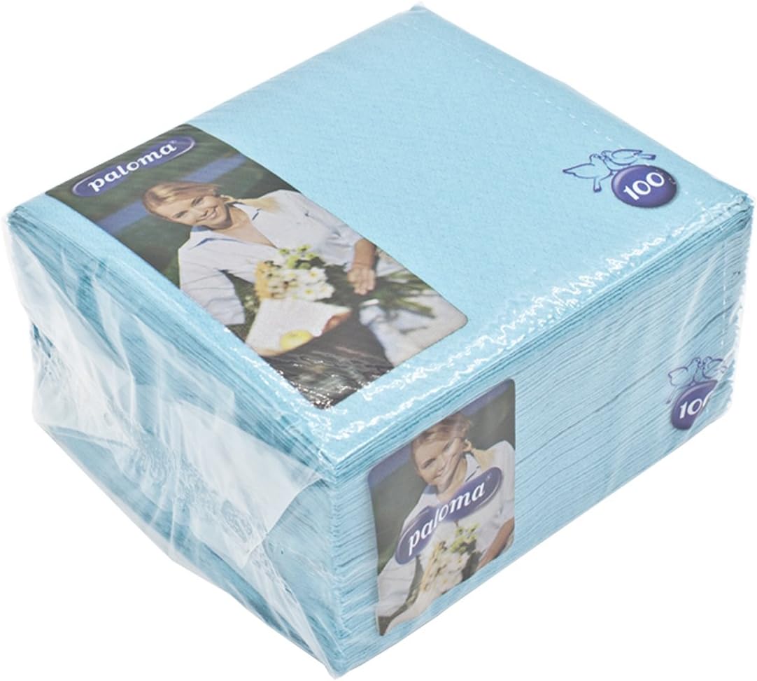 100 1ply Sky Blue Napkins/Serviettes 33cmx33cm