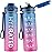 QLUR Water Bottle with Straw, 27oz Motivational Water Bottles with Time Marker to Drink, Tritan BPA Free, 750ml Sports Water Bottle with Carry Strap LeakProof for School Fitness Outdoor (1Pack)