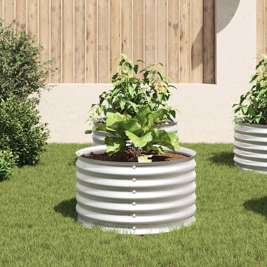 Jardinera elevada de acero galvanizado para balcón y terraza para el cultivo de verduras, hierbas y flores