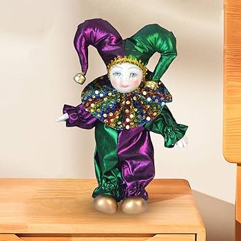 Amazon.co.jp: かわいいセラミック ピエロの置物 座る & 立つことが