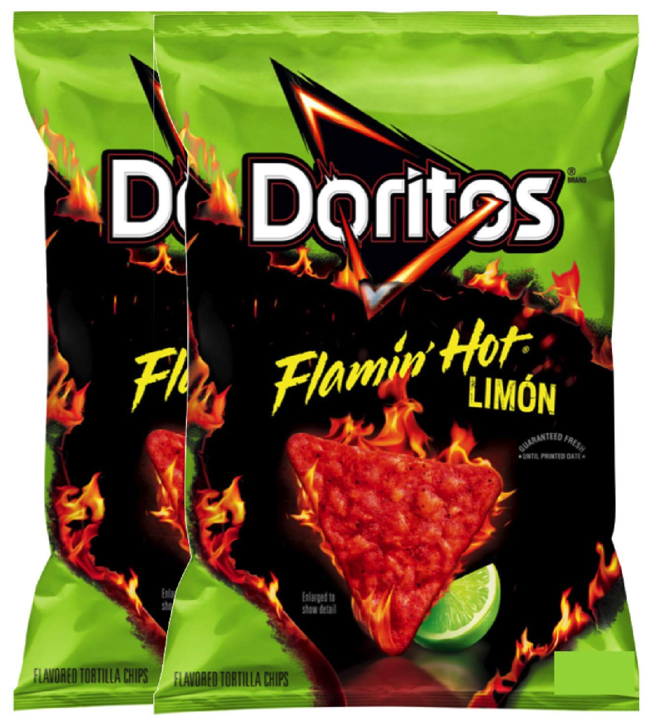 NEW Doritos Flamin' Hot Limon Limited Edition NEW Limon Flavor (9.75Oz Large Bag, 2)