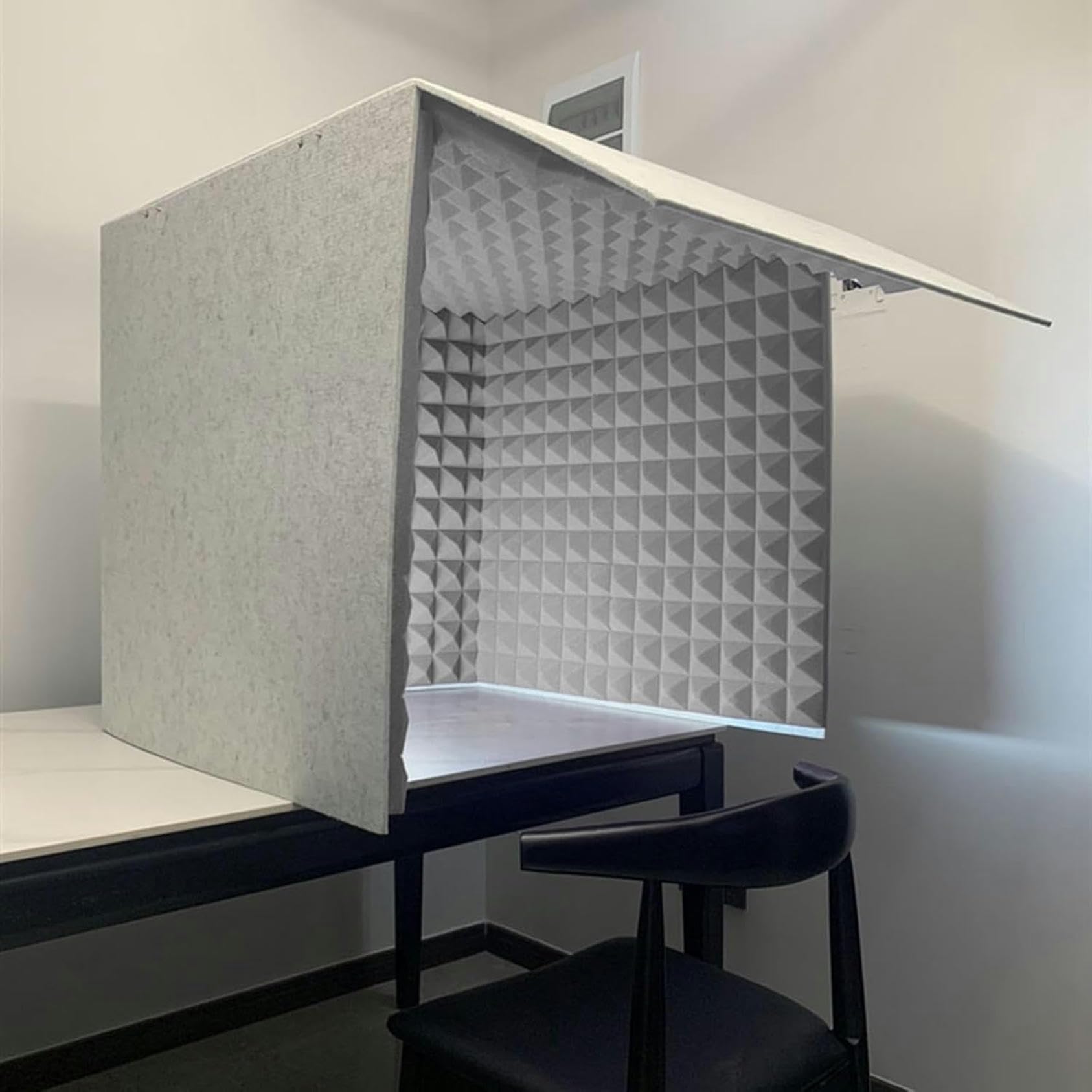 cabine d'enregistrement de bureau, Cabine d'insonorisation for home studio, cabine de son à fabriquer soi-même, for bureau et(Gris)