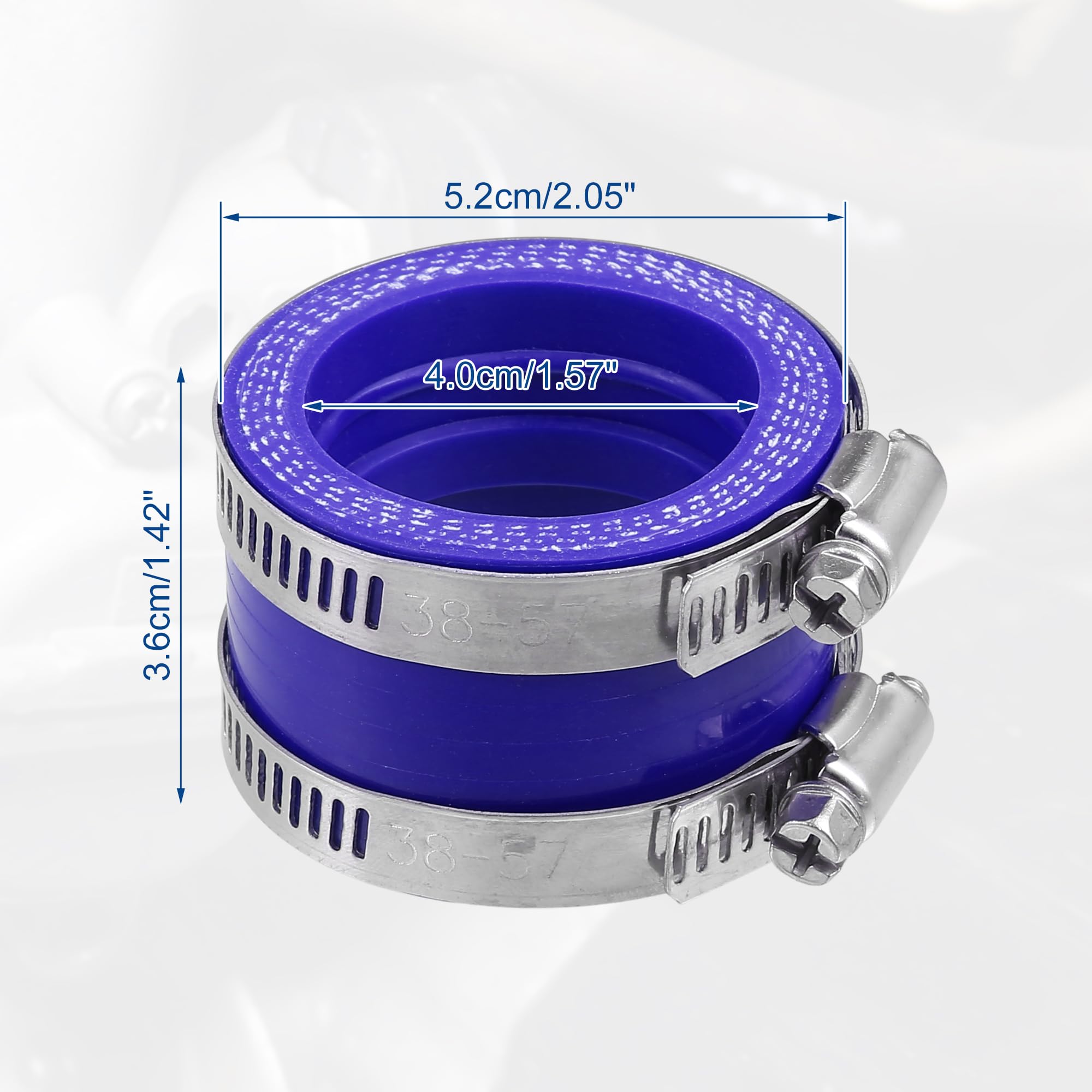 QUARKZMAN Adaptador De Tubo De Admisión De Carburador De 40 mm de Diámetro Interior, Color Azul - 1 Unidad
