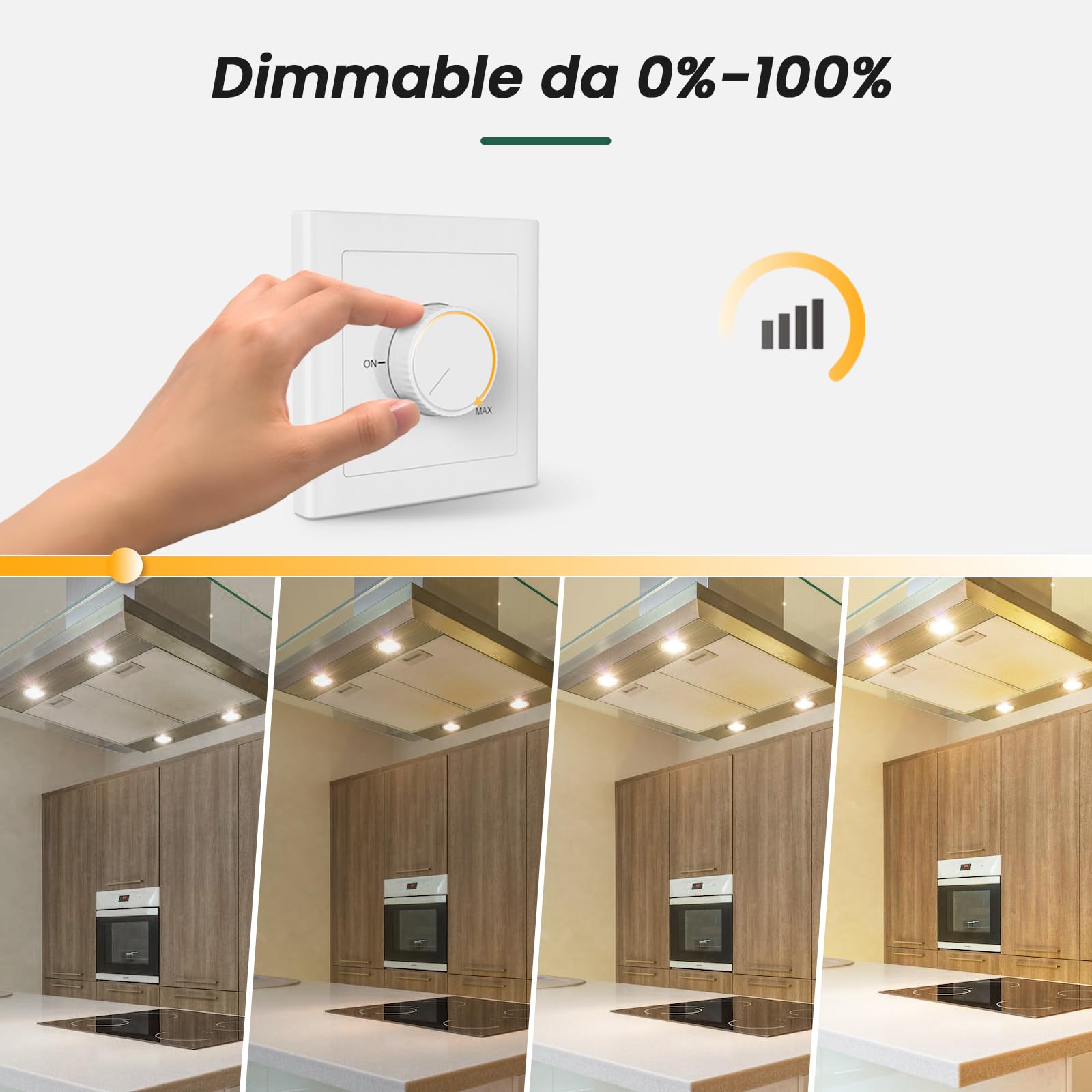 Lampadina LED E14,7W(Equivalenti a 40W)Luce Bianco Fredda per Cappa Cucina,Non-Dimmerabile,Pacco