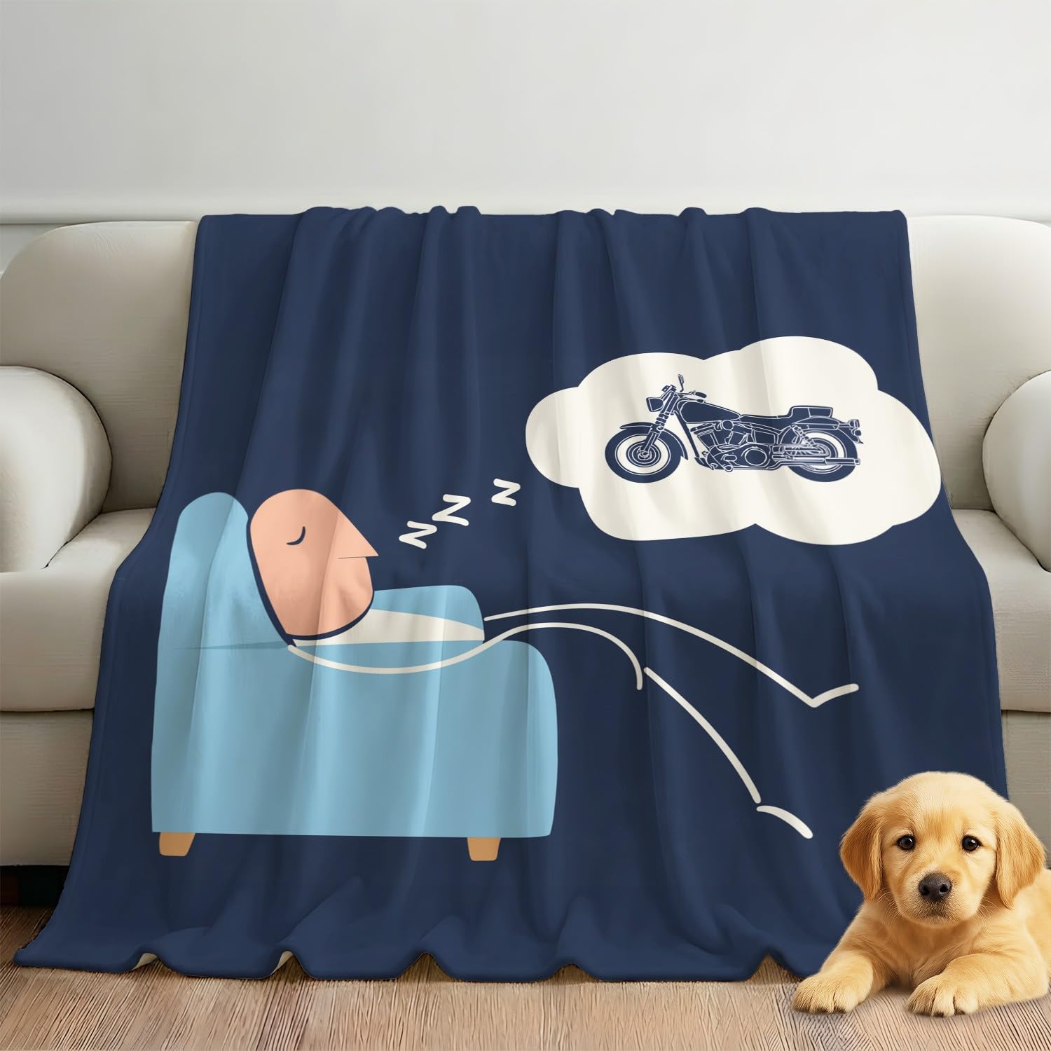 Générique Koc flanelowy w kratę 150 cm x 200 cm grube jesienne koce polarowe ciepłe, prosty komiks zabawny humorystyczny zabawny bałwan mecz miękki sen lekkie koce