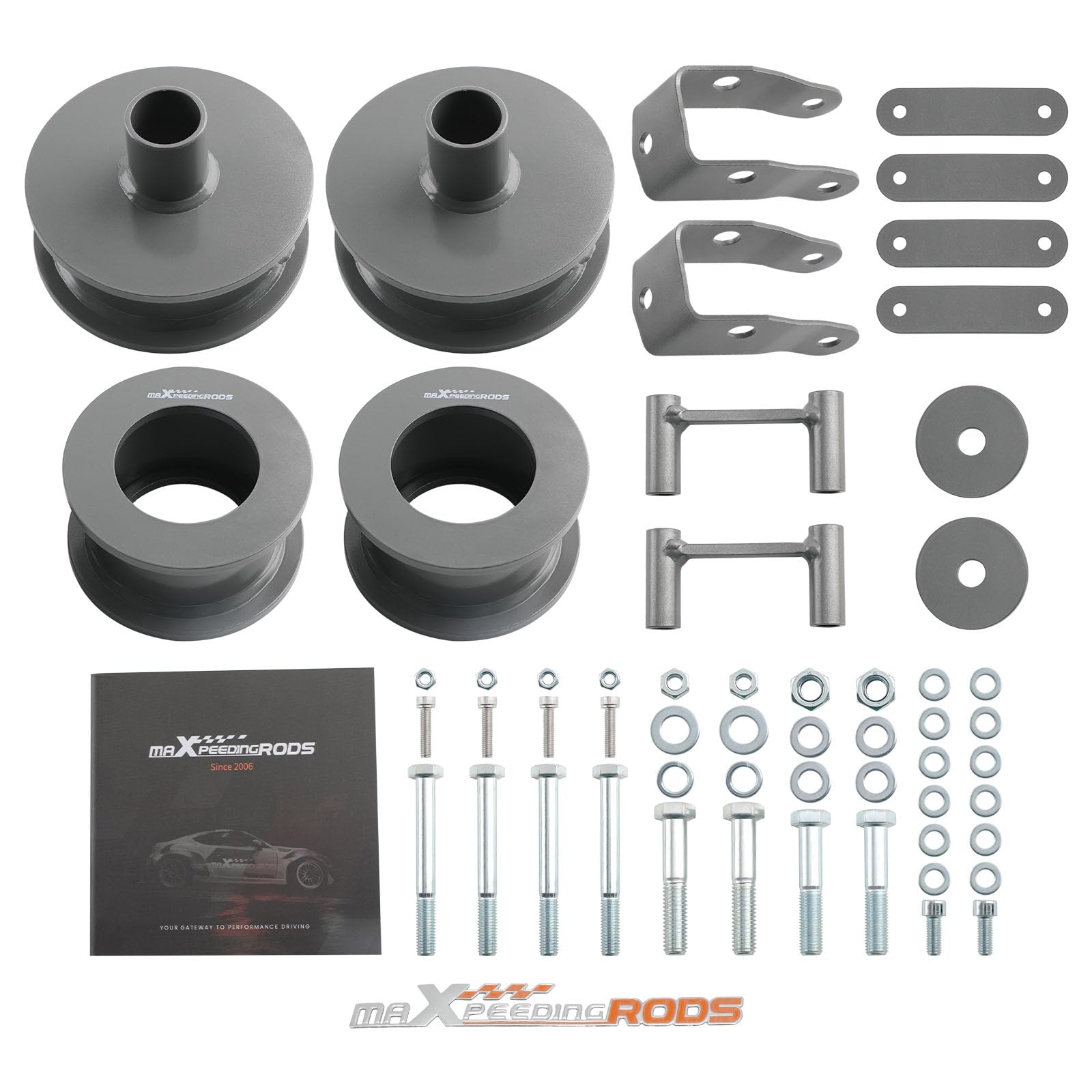 maXpeedingrods 2,5" anteriore e posteriore per Jeep Wrangler JK 4WD 2007-2016 kit di rialzo Grillo