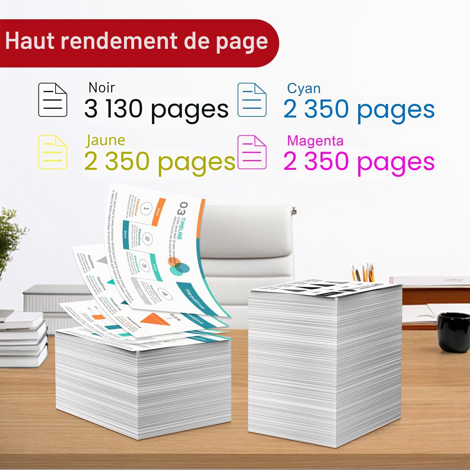 067H Cartouches de Toner, Pack de 4 Haute capacité, compatibles avec 067H Crg-067H 067 pour i-SENSYS MF655CDW MF657CDW LBP631CW LBP633CDW MF651CW (Noir Cyan Jaune Magenta)