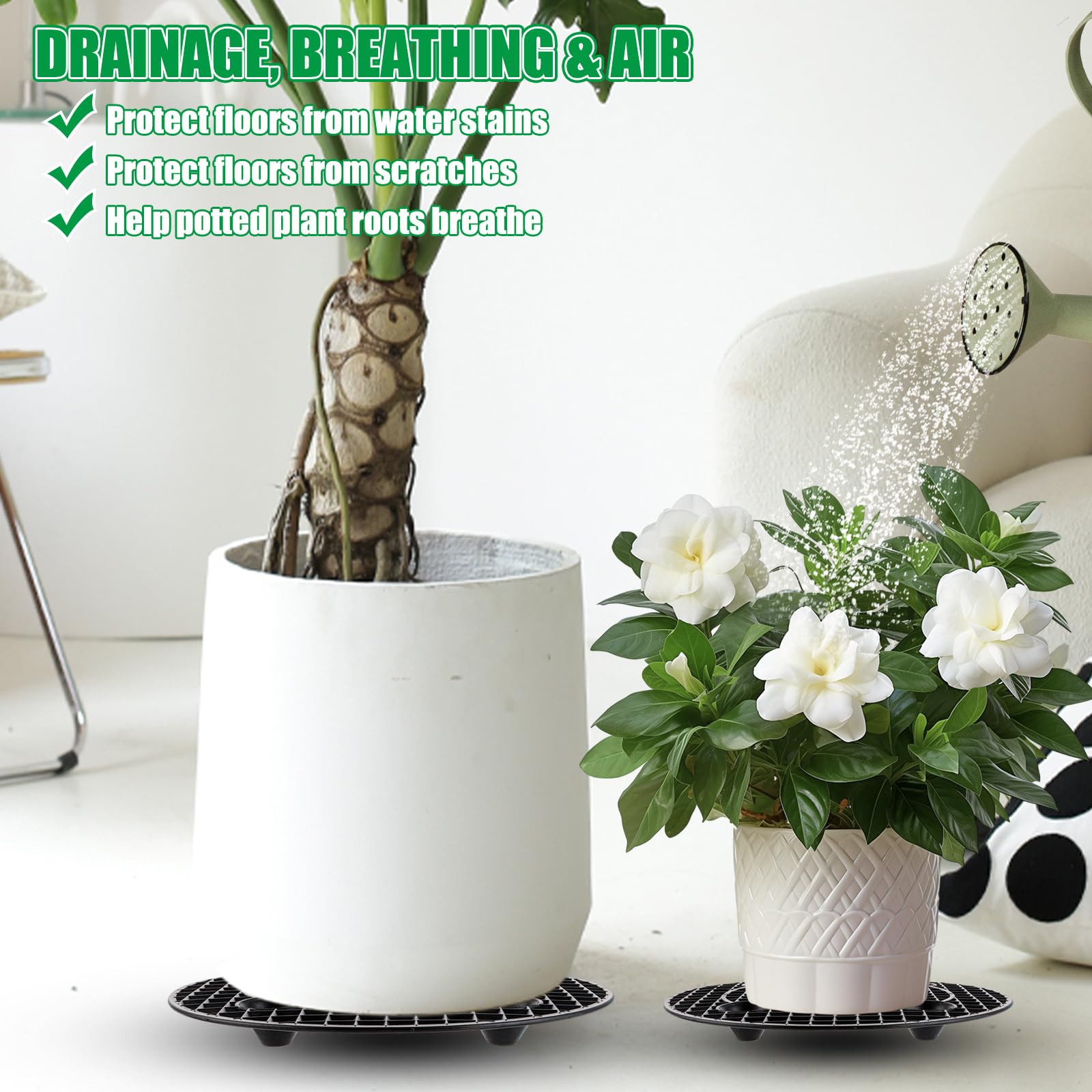Lot de 12 supports pour plantes en pot, grille de drainage en maille, 20 cm/30 cm, grille de pot de fleurs, grille de bonsaï, soucoupe pour plantes pour l'intérieur et l'extérieur, le jardin