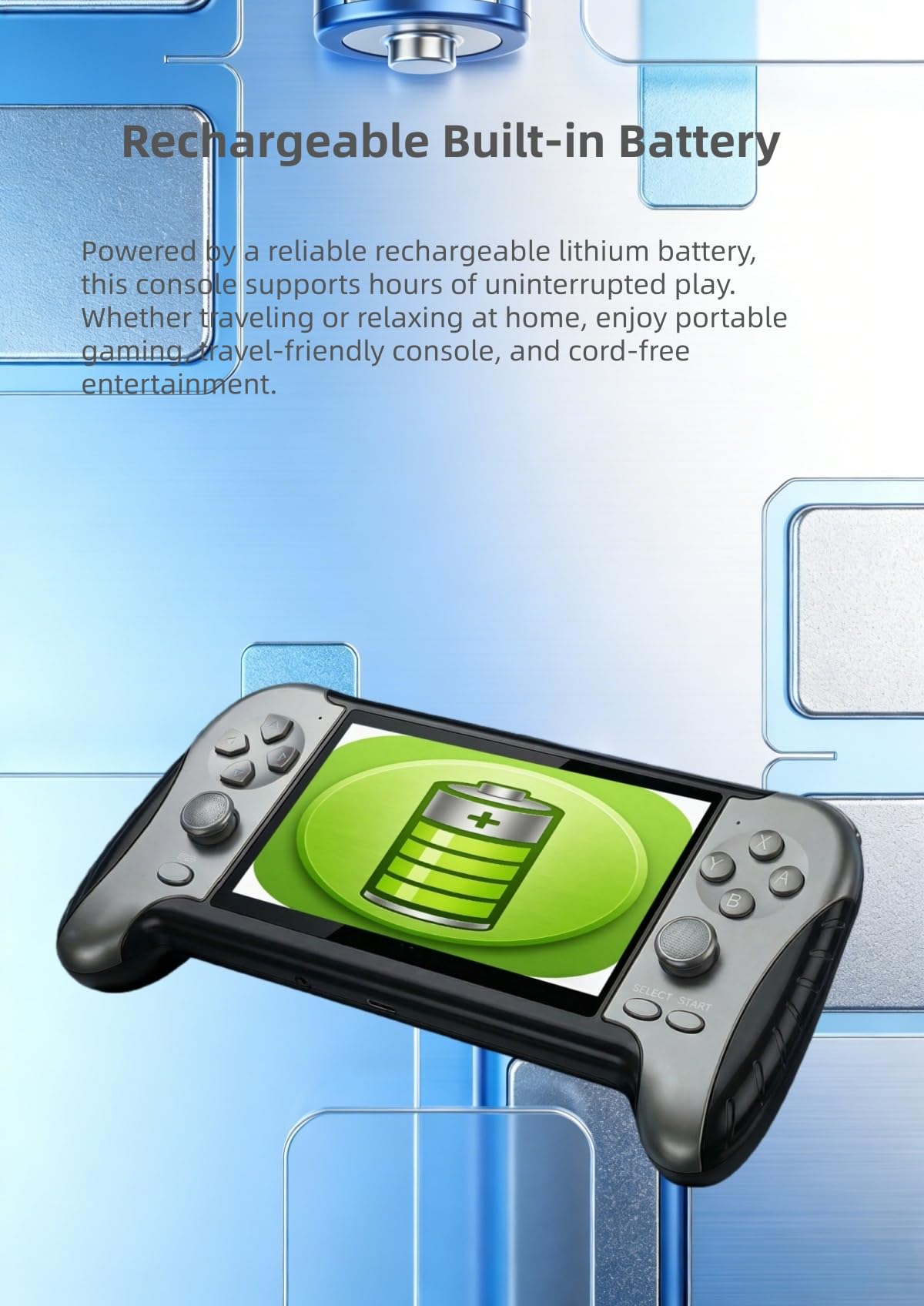 Console de Jeux rétro YHFITN avec écran HD de 4,3 Pouces, Jeux intégrés, Sortie TV, Lecteur vidéo/Musique et Batterie Rechargeable. Cadeau d'anniversaire idéal pour Adolescents et Adultes.