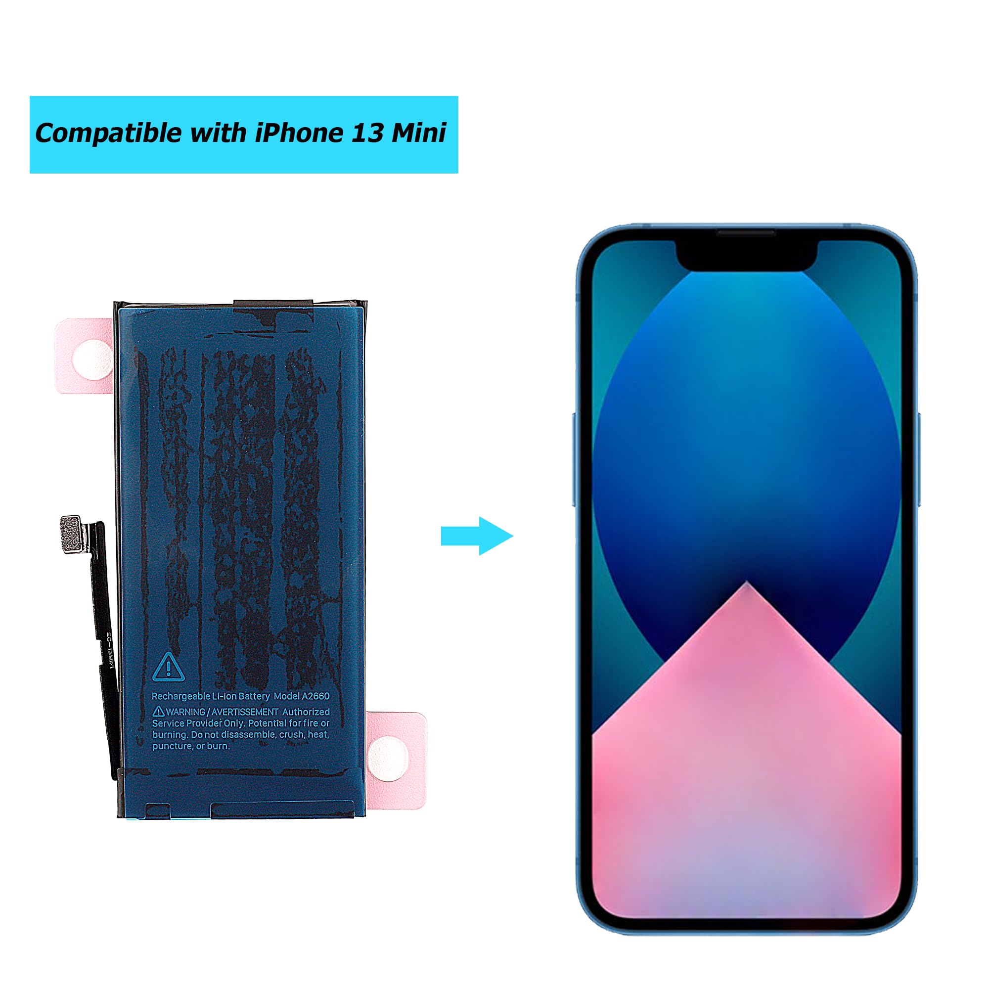 Amazon.com: Vvsialeek NEW A2660 Replacement Battery for iPhone 13