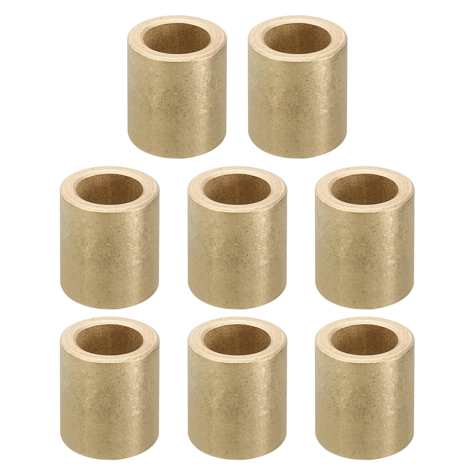 PATIKIL M8 Brass Spacers, 8 Pcs Metal Spacer Brass 8mm ID x 12mm OD x 15mm L Brass Spacers Screw Standoff for 5/16 Inch or M8 Screw