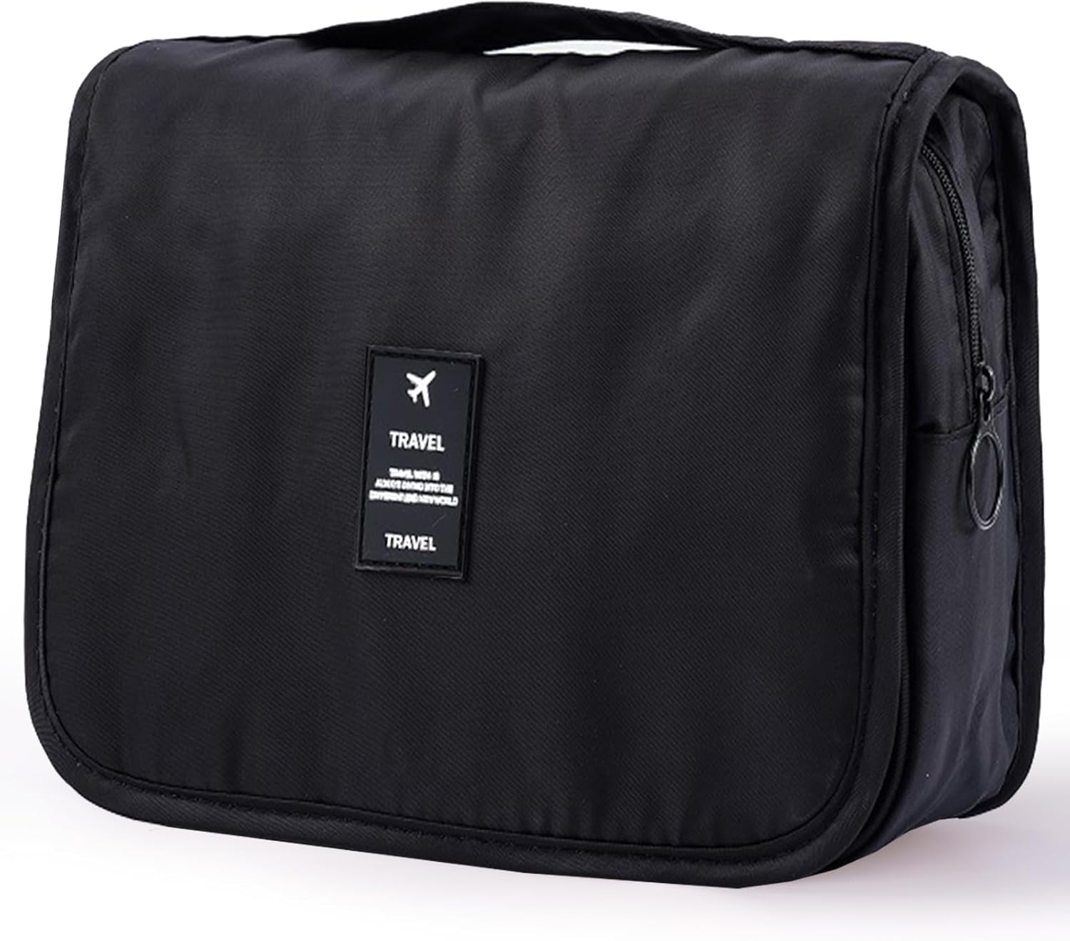 Travel Toiletry Bag for Women, Hanging Toiletry Bag with Multi-Pockets, Toiletry Bag for Traveling Easy Clean, Travel Organizer Black