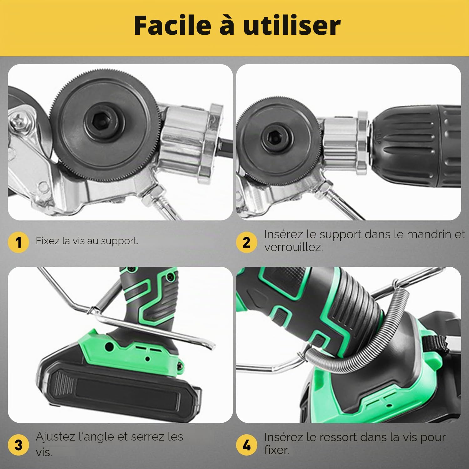 Grignoteuse de Tôle, Coupeur Plaque avec Adaptateur, Coupeur de plaque de perceuse électrique, Coupe Plaque de Perceuse Électrique pour Couper de Fer Acier Cuivre Aluminium