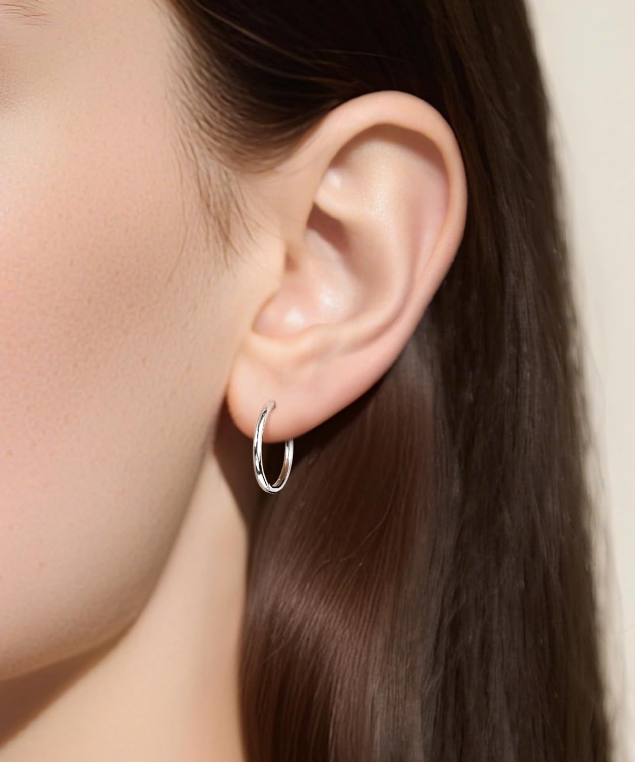 Monkton Huggie Earrings S925 Sterling Silver Minimalist Hoop Earrings - 14mm/16mm/18mm Chic Lightweight Hypoallergenic Women's Jewelry - Image 4