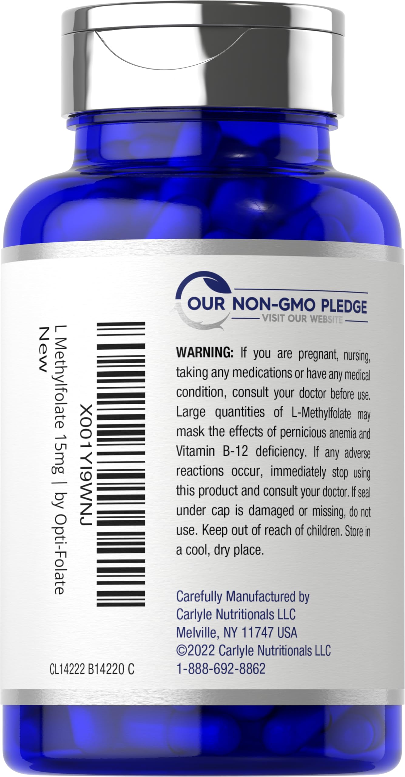 Amazon.com: Carlyle L Methylfolate 15mg | 90 Capsules | Max