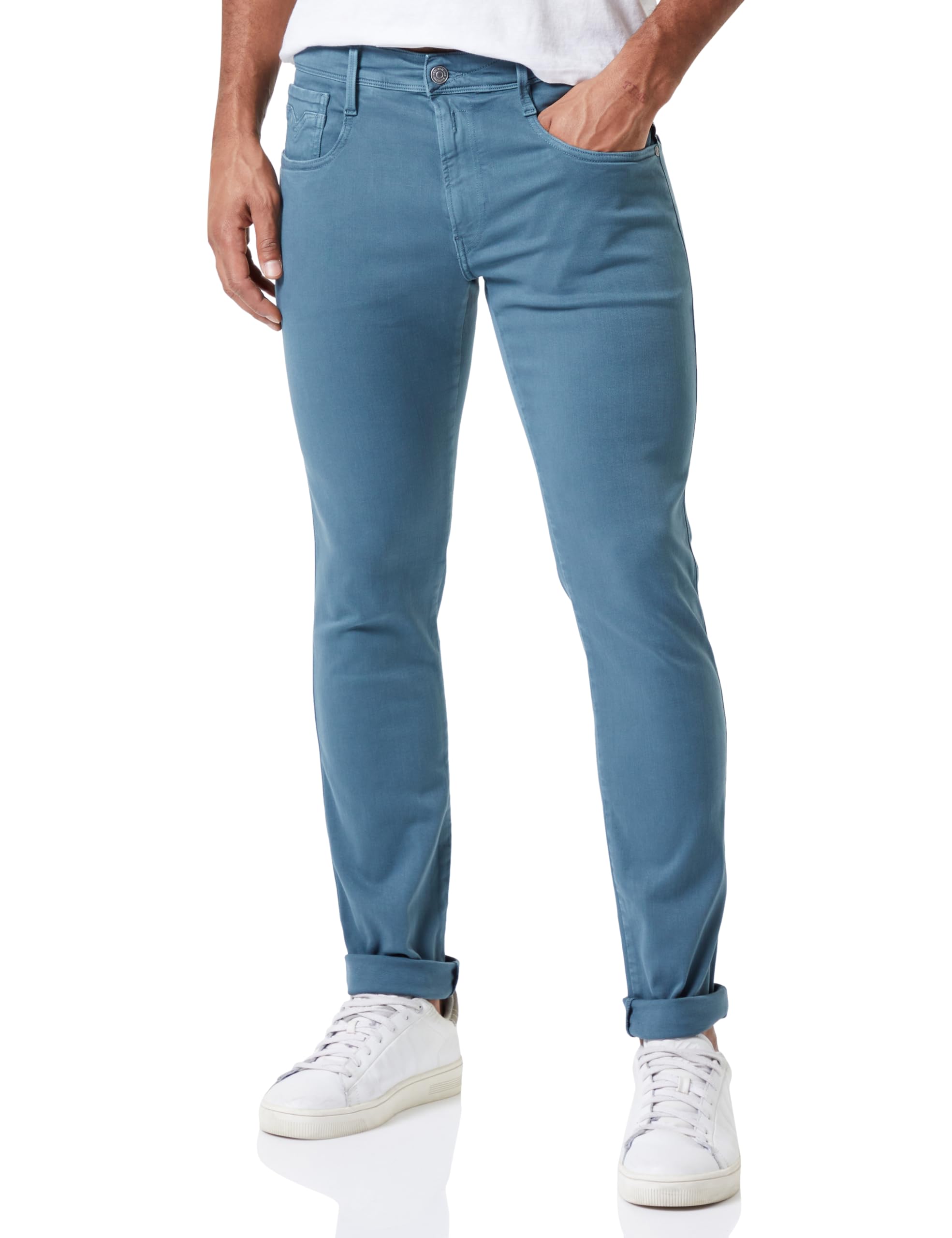 Replay Herren Jeans Anbass Slim-Fit Hyperflex Colour X-Lite mit Stretch