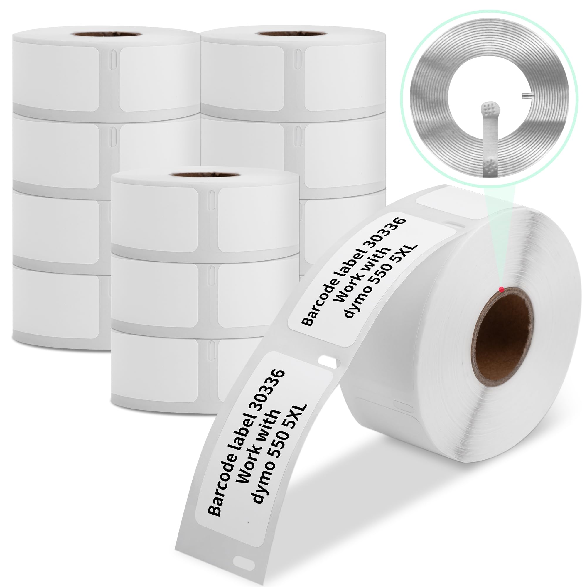 Photo 1 of 12 Rolls Compatible with Dymo Labelwriter 550 Label 30336 (1" x 2-1/8")