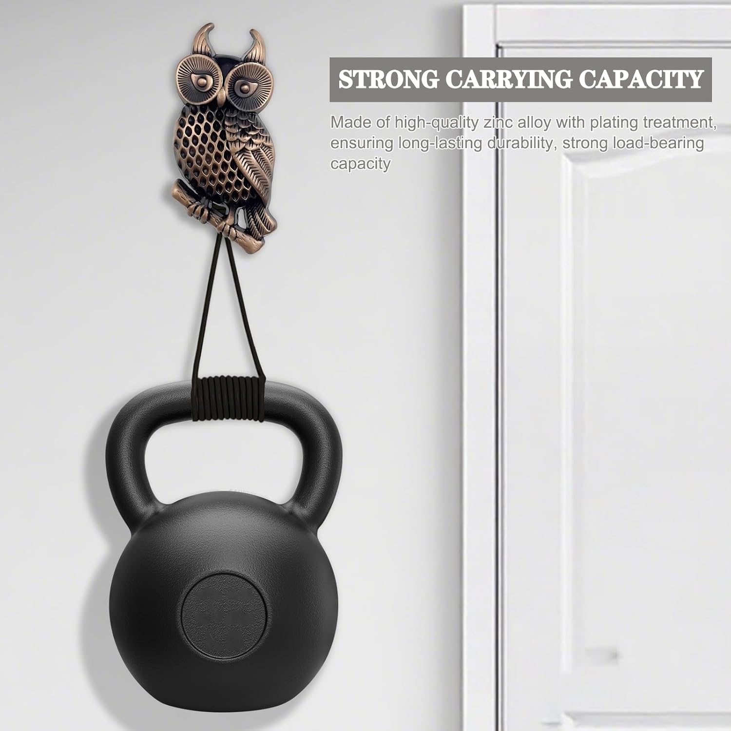 4 Pcs Owl Wall Hooks,Decorative Single Prong Coat Hooks for Clothes, Hats, Bags, Robes,Creative Animal Wall Mounted Hangers