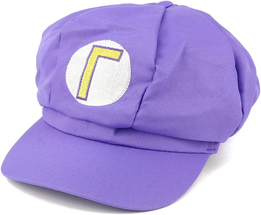 Mario Luigi Wario Waluigi Fire Mario Embroidered Costume Newsboy Hat