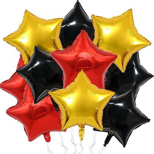 Miniatura 75 de KALOR Globos de Mylar de estrella rosa intenso de 18 pulgadas, 10 globos de helio en forma de estrella para bodas, baby shower, decoraciones de Rosa