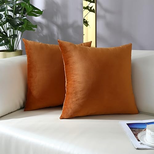 Miniatura 2 de Juego de 2 fundas de almohada cómodas de color rojo brillante, rectangular, de terciopelo grueso sólido, súper suaves, decoración del hogar para