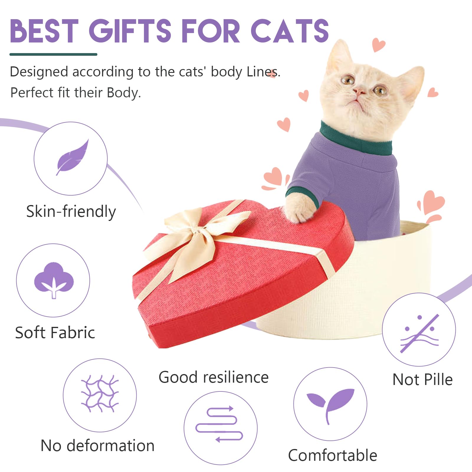 Roupas Para Gatos Sem Pelo - Macacão Pegajoso Para Pelos - Pijama Pós-Cirurgia - Conforto E Proteção