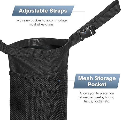 Miniatura 6 de Tofficu Bolsa portadora de tanque de oxígeno para silla de ruedas, portador de cilindro de oxígeno portátil con correas ajustables para