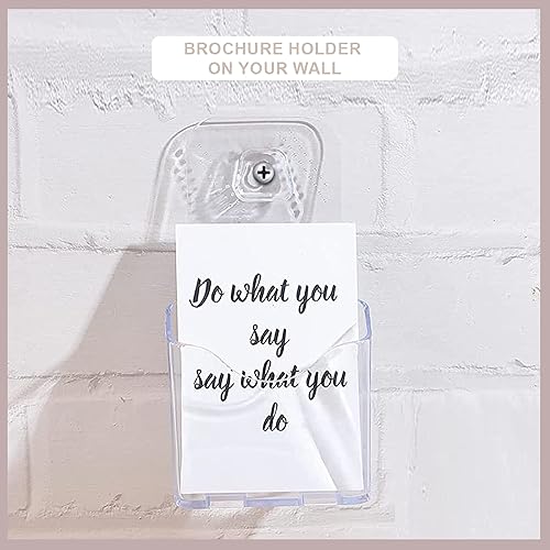 Miniatura 4 de SHAAN STANDS - Soporte para folletos, organizador de encimera acrílico triple de 4 pulgadas de ancho, ahorra valioso espacio en la encimera con