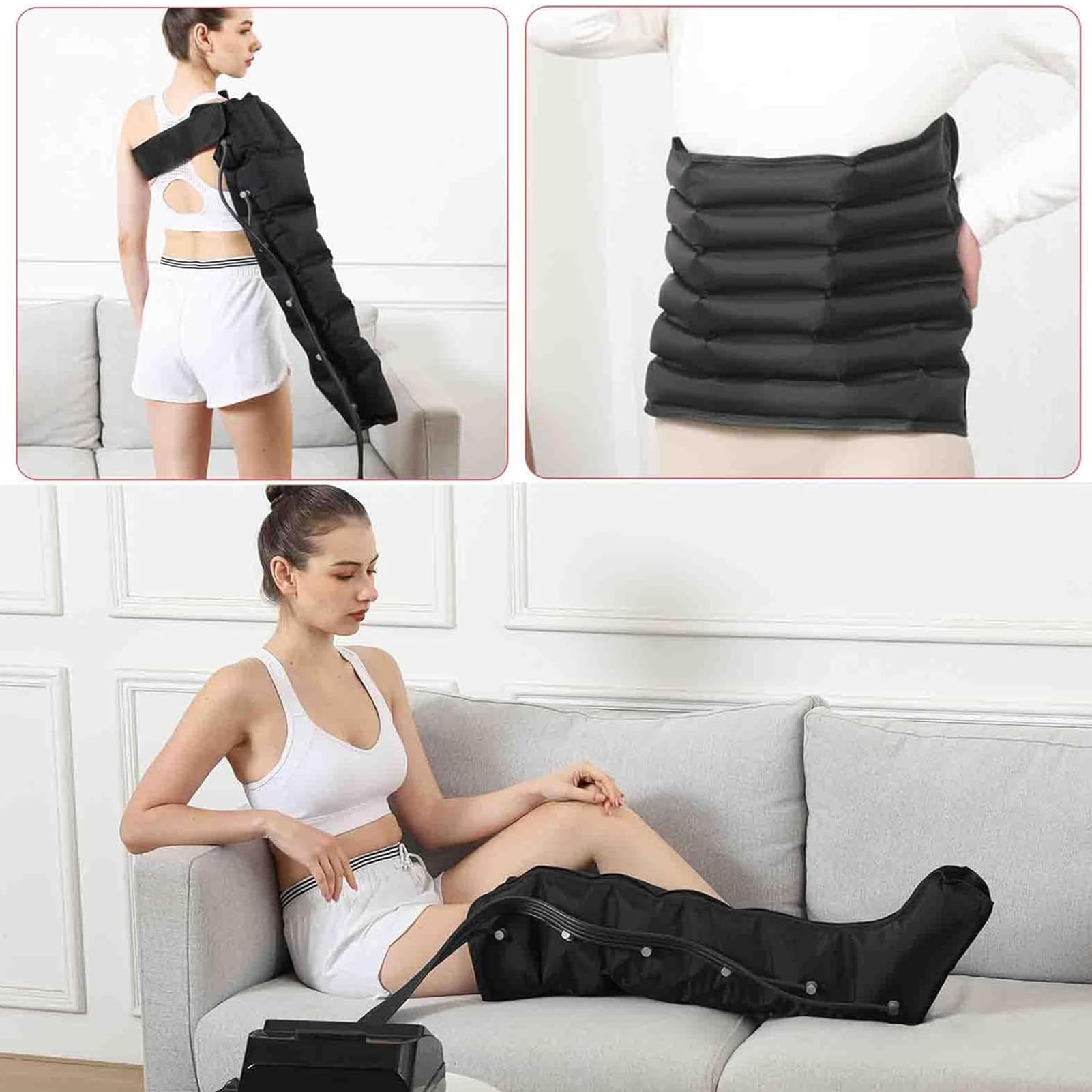Buty ciśnieniowe do drenażu limfatycznego urządzenia drenażowego limfatycznego, do aparatu krążenia krwi, ramion, nóg, rozmiaru, maszyny do masażu łagodzącego ból