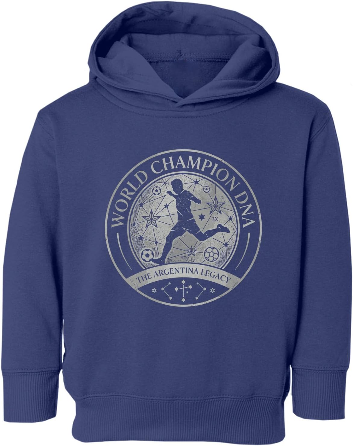 Alvarez World Champion DNA Argentina Soccer Fans Toddler Hooded Sweatshirt