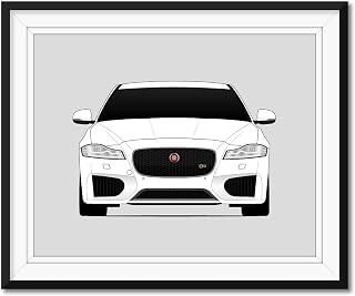 Jaguar XF Sedan X260 (2015-Present) Inspired Poster Print Wall Art Decor Handmade (Unframed)