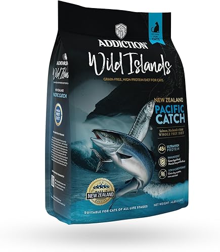 Addiction Wild Islands Pacific Catch Premium King Salmon Mackerel & Hoki Alimento seco para gatos
