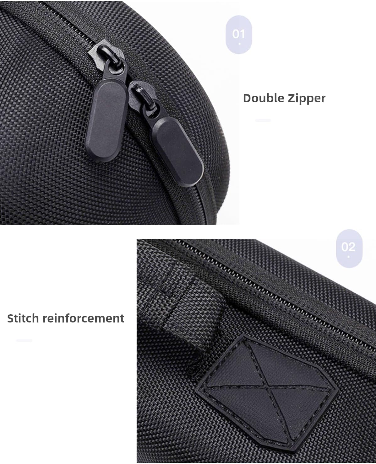 BUBM Travel Case for Airstrait Straightener/Corrale Styler Straightener,Airstrait HT01 Accessories Tools Hard Case, Waterproof Storage Bag - Black