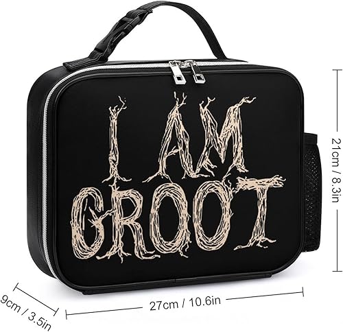Miniatura 2 de I Am Groot - Bolsa de almuerzo portátil, aislada, reutilizable, contenedor de comida de poliuretano para adultos, hombres, mujeres, oficina, picnic,