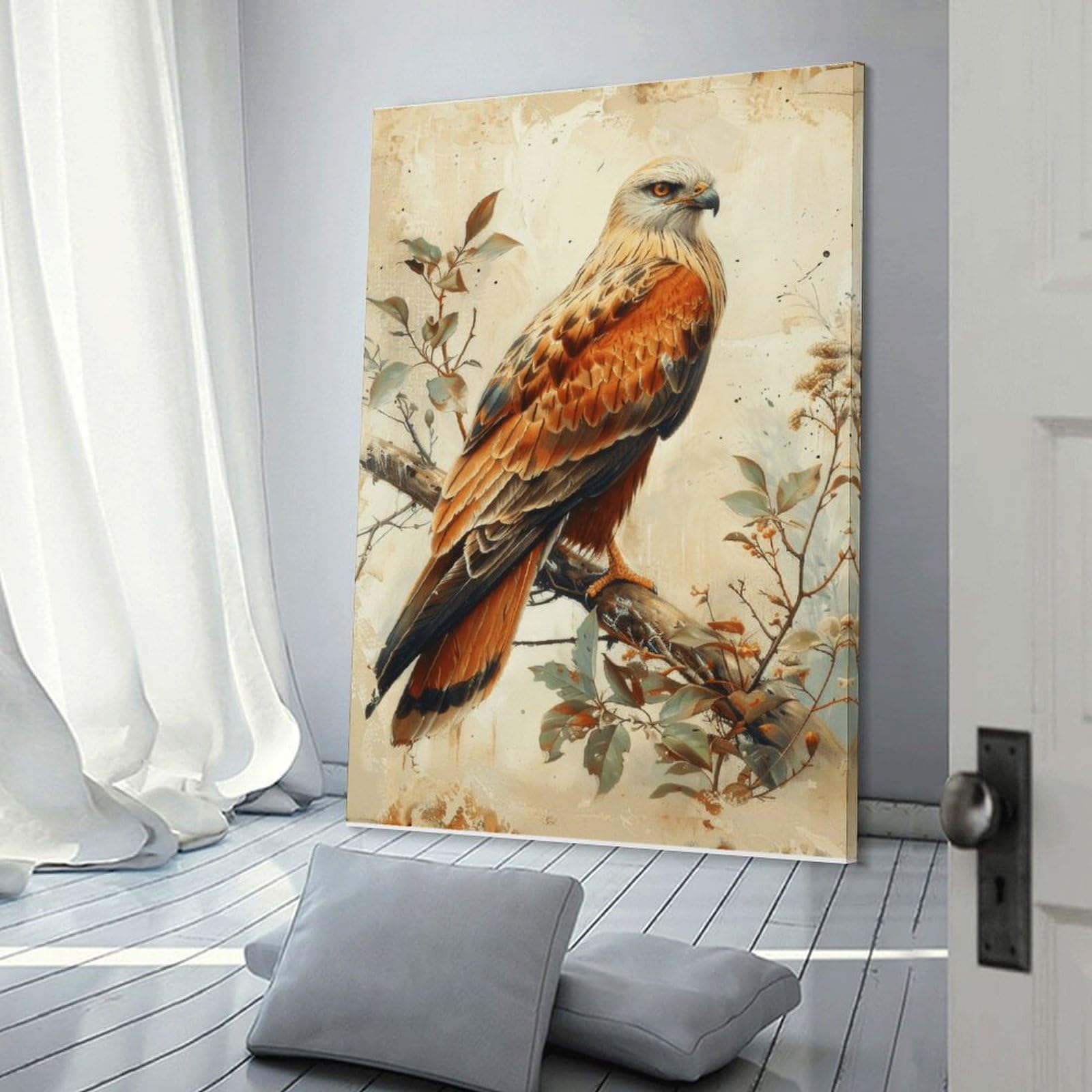 Junmoney Frame-Style-13 Eagle Art Print Home Decor Wall Art 24X36inch(60X90cm), For Bedroom, Guest Room Or Reading Nook, Decorative Wall Art For Cosy Rooms