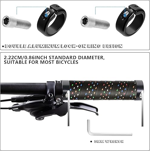 Vista 54 de BUCKLOS Empuñaduras de manillar de bicicleta con bloqueo único, mango ergonómico antideslizante para bicicleta de montaña, mango antideslizante
