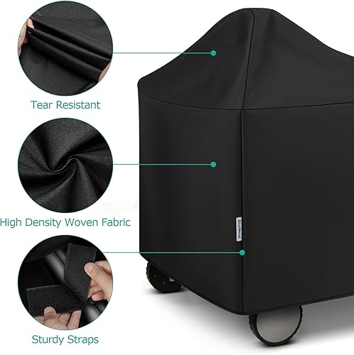 Miniatura 4 de SunPatio Funda impermeable para parrilla Weber de 22 pulgadas para parrilla Weber Performer Premium Deluxe, RecTeq, Char-Griller, en comparación con