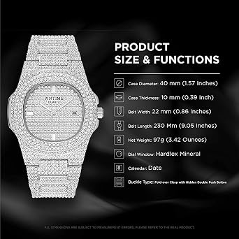 FANMIS Unisex Luxury Crystal Diamond Watches Silver Gold Fashion Quartz Analog Watch Stainless Steel Band Bracelet Big Face Women's Men's