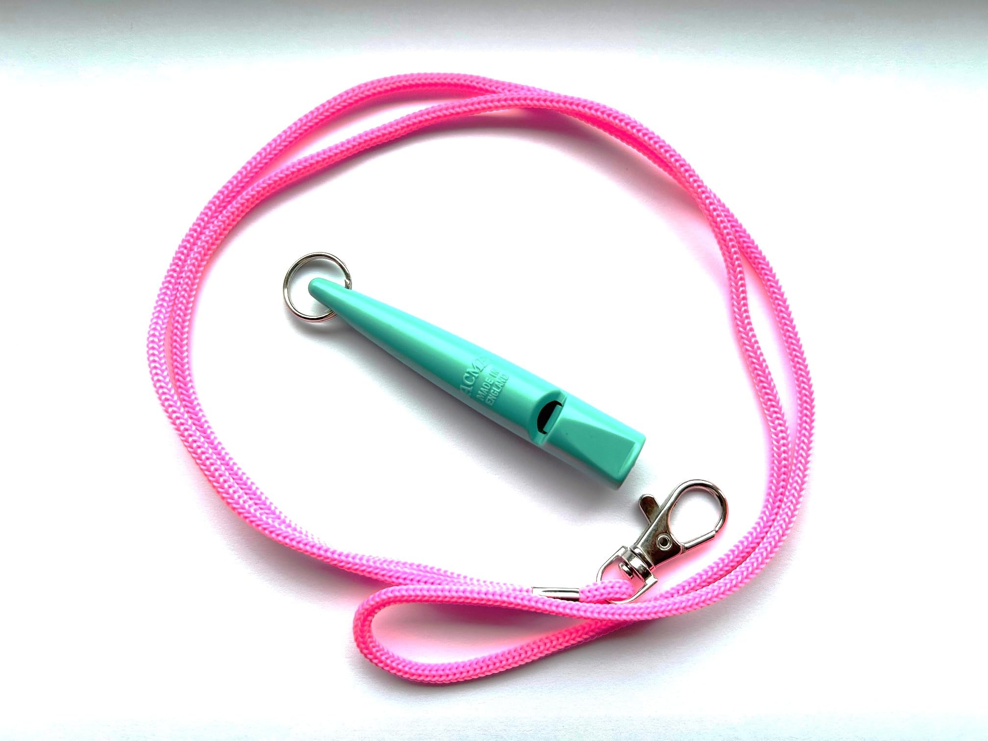 ACME 211.5 Dog Whistle - Turquoise with pink lanyard