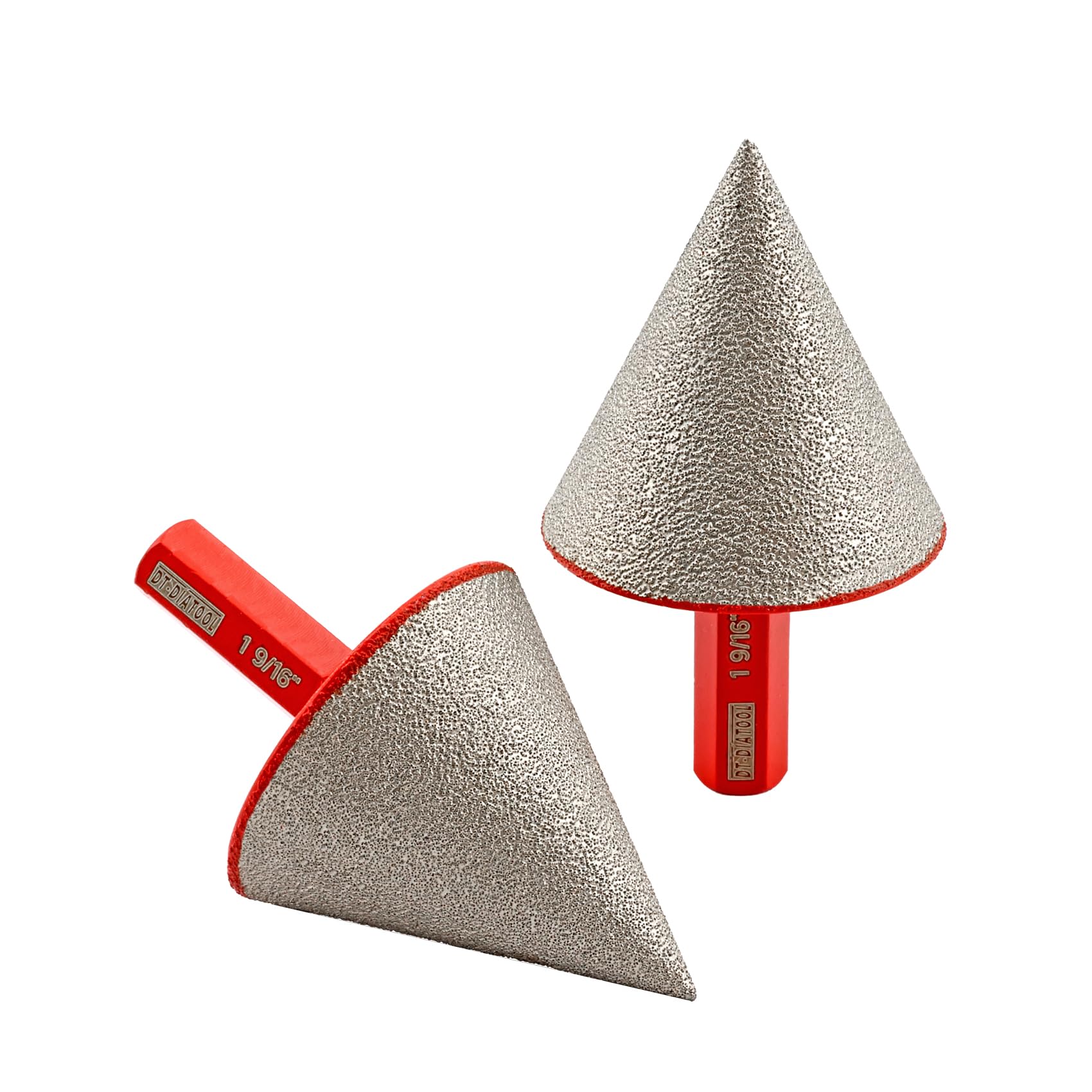 DT-DIATOOL Diamond Beveling Chamfer Bit 2PCS 40mm with Hex Shank for Tile Porcelain Ceramic Granite Marble Existing Holes Enlarging Polishing Shaping Trimming Repairing โ image 1