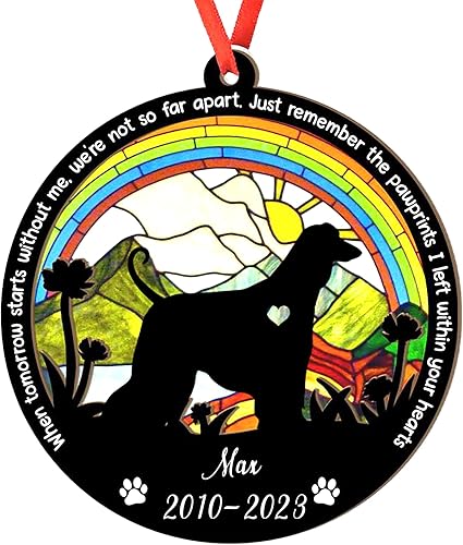 Miniatura 98 de Adorno de atrapasoles de setter irlandés personalizado, adorno de Navidad de Setter irlandés, regalo para perro amante, setter irlandés