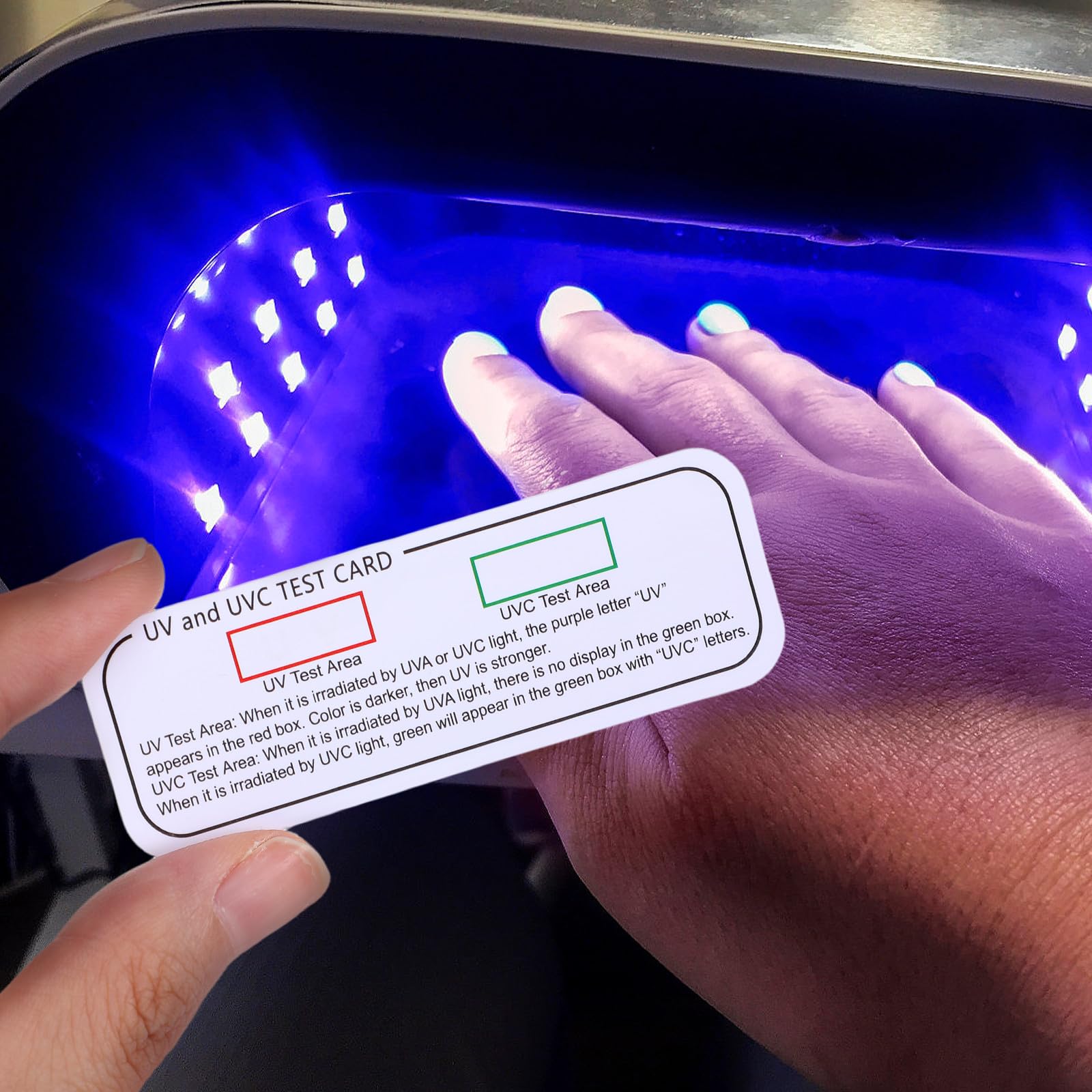 POPETPOP Schede di Uvc-uva Riutilizzabili 6 Pezzi, Misuratore UV per Rettili, Strumenti di Test UV e Uvc Compatti per Terrari e Verifica Intensità Raggi Ultravioletti