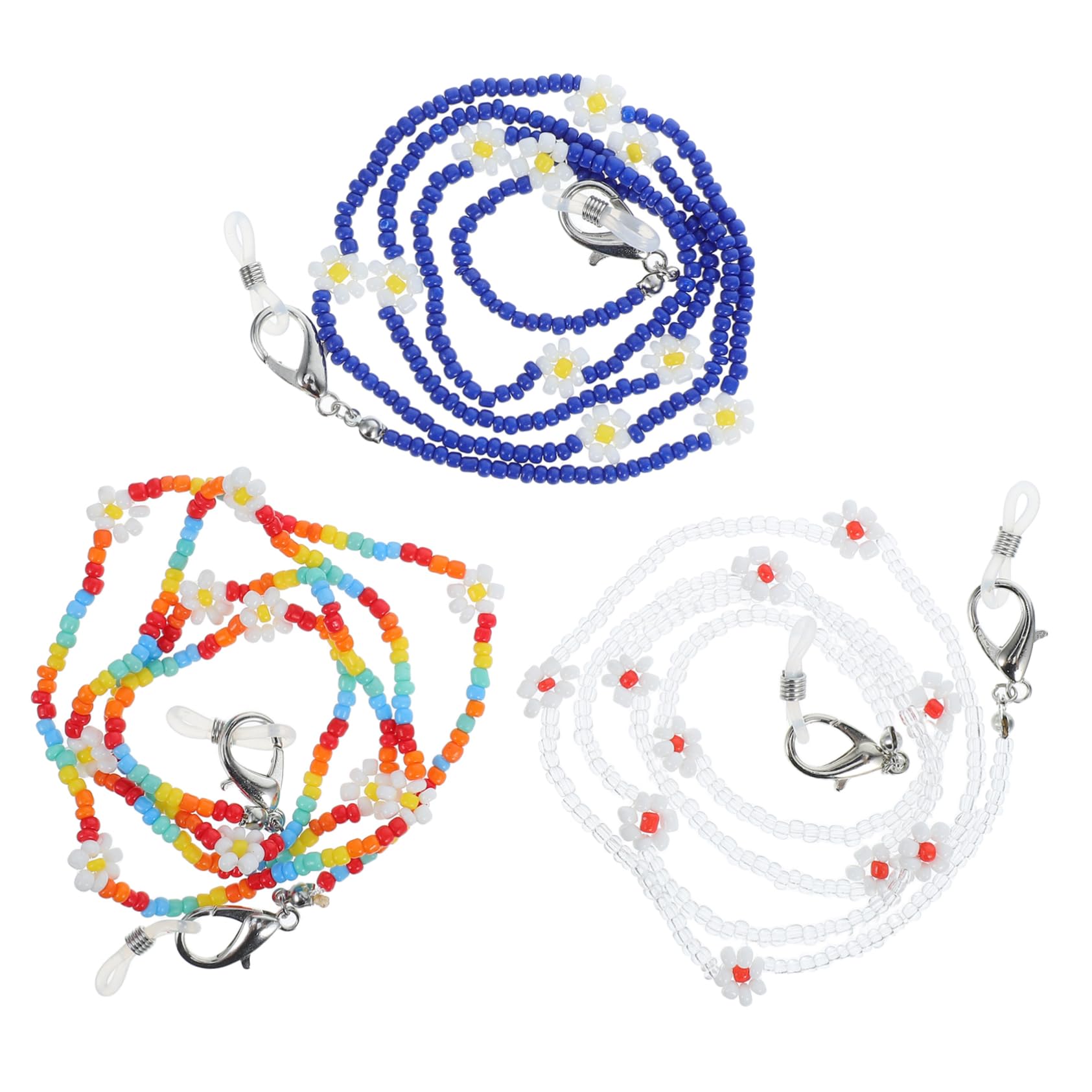 Gatuida Teiliges Blumenperlen Brillenketten Stilvolle Daisy Maskenhalter Bunte Farben Für Sonnenbrillen Lesebrillen Und Masken Halt Für Sport Und Freizeit